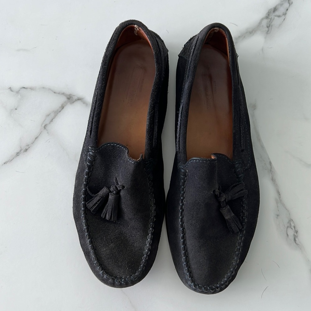 Men’s Massimo Dutti Loafers in navy suede size 42